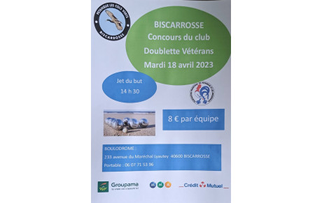 Biscarrosse - Doublettes Vétérans