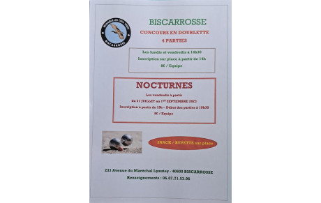 Concours nocturnes en doublette