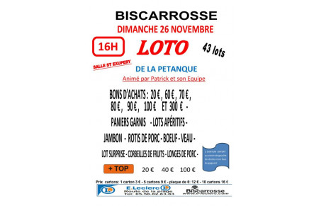 Loto - 26 novembre 2023